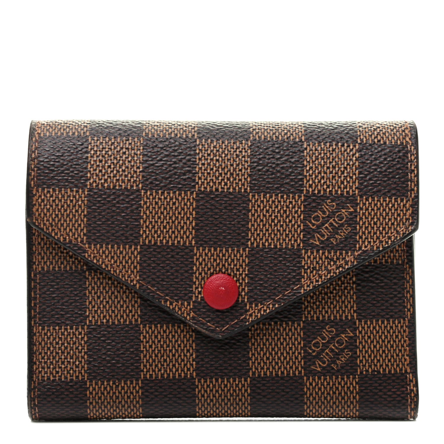 Louis Vuitton Damier Ebene Victorine Wallet Cherry 1 of 7