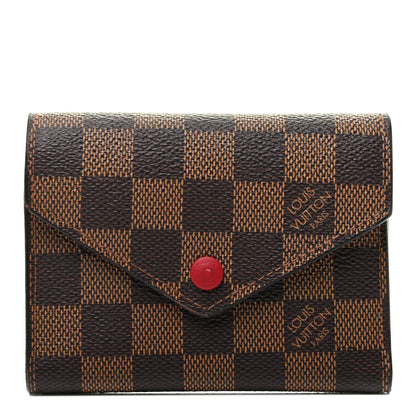 Louis Vuitton Damier Ebene Victorine Wallet Cherry 1 of 7