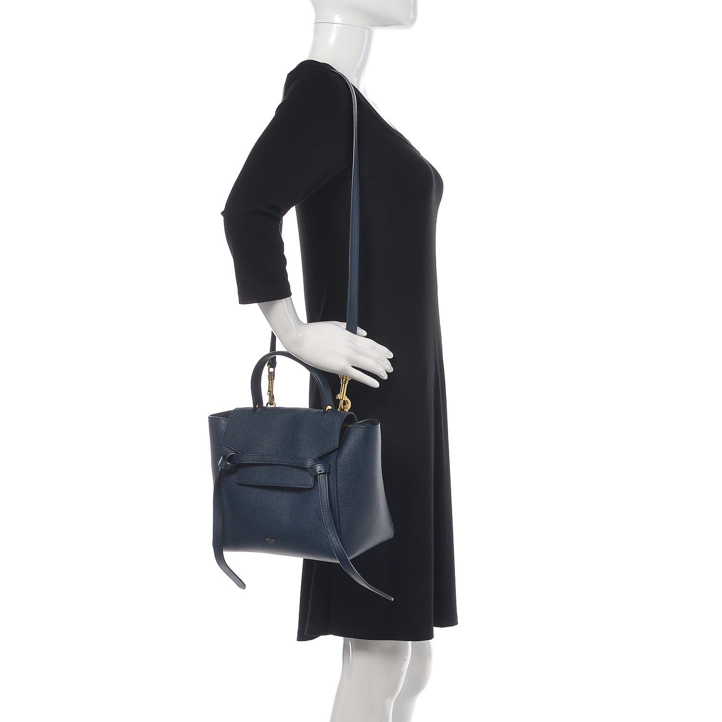 Baby Grained Calfskin Micro Belt Bag Deepsea