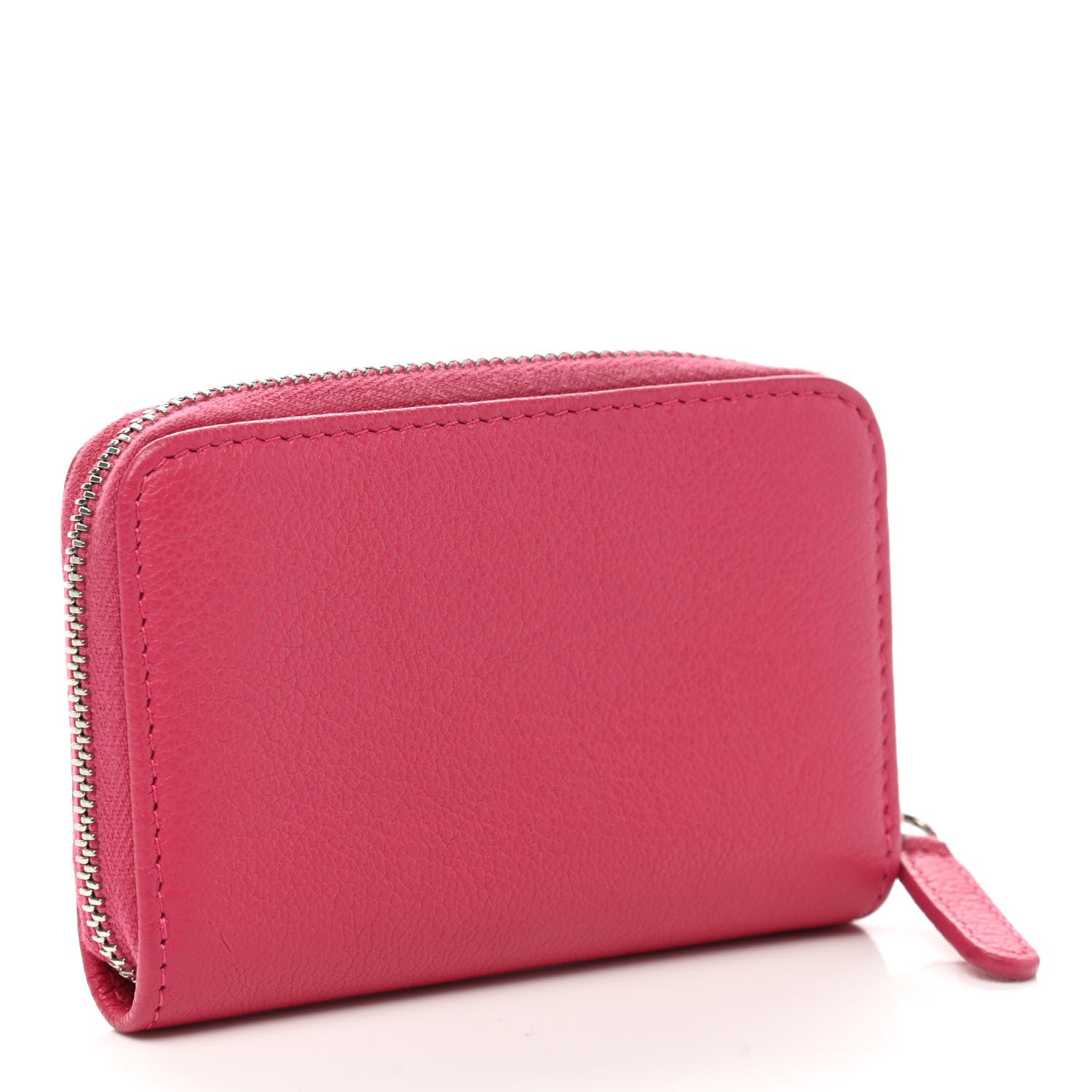 Chanel Goatskin Camellia Zip Coin Purse Pink 3 of 7
