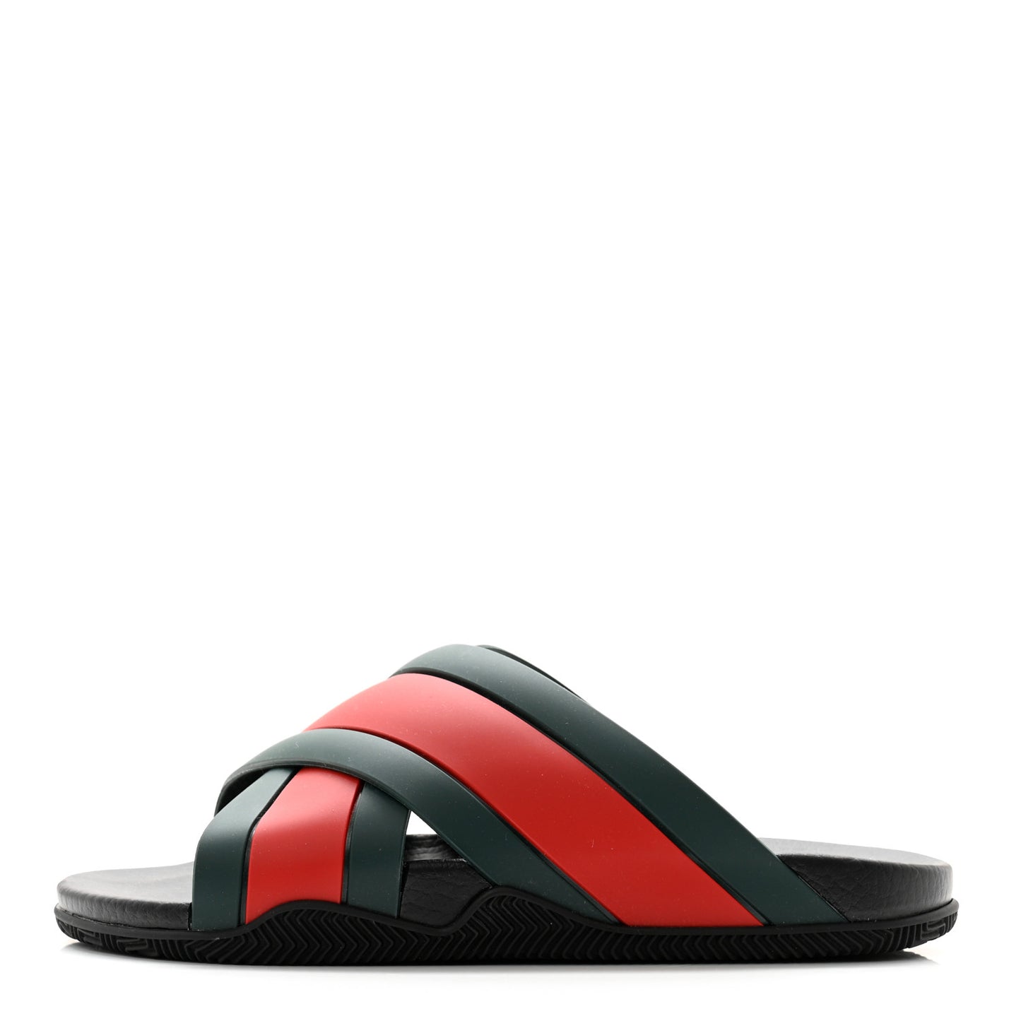 Rubber Web Womens Criss Cross Slide Sandals 40 Green Red