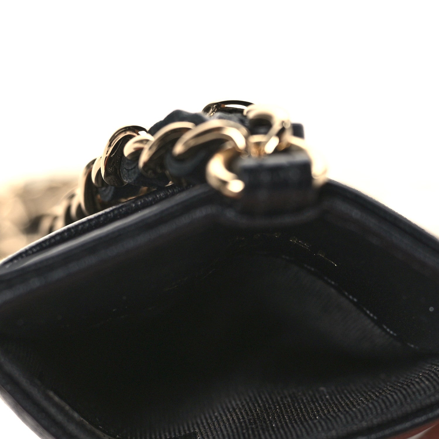 Chanel Lambskin Quilted Camellia Bow Card Holder On Chain Black 4 of 7