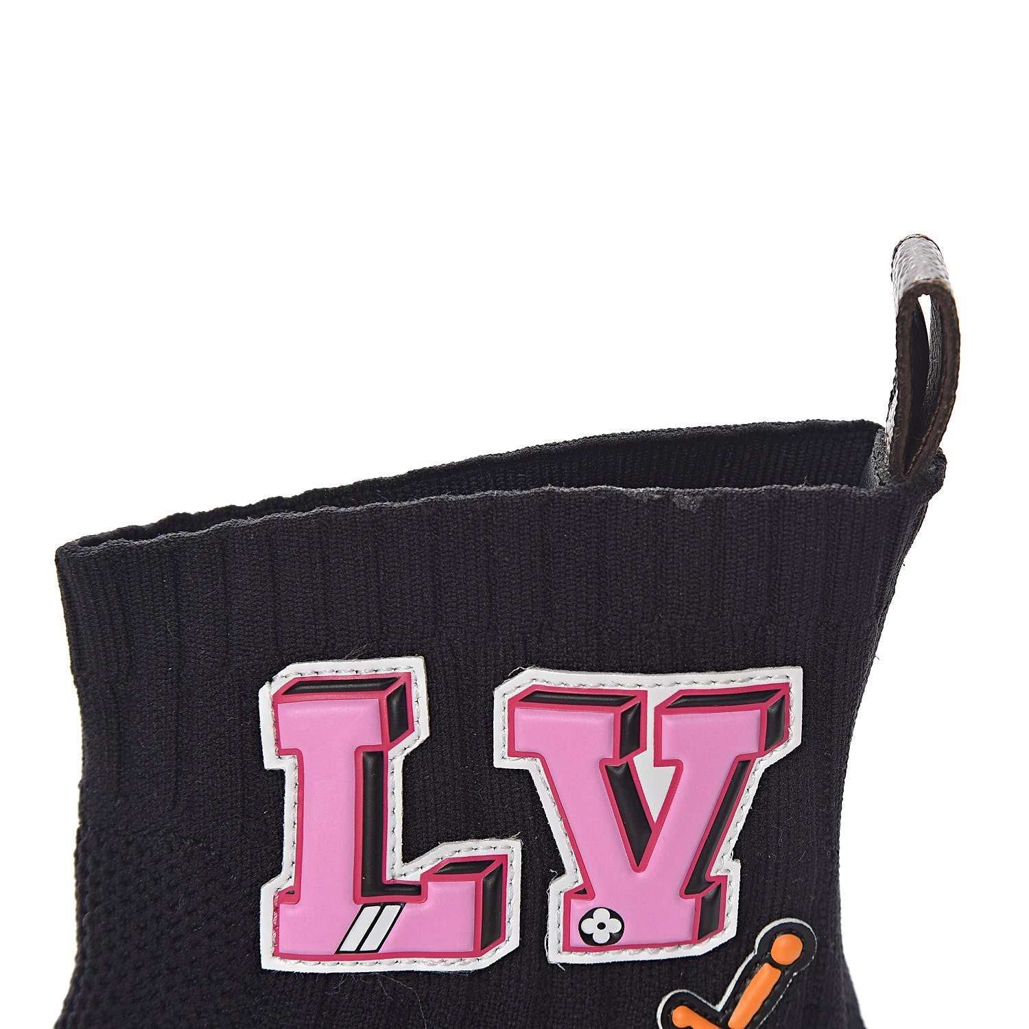 Louis Vuitton Stretch Fabric LV Black Heart Sock Sneaker 36.5 Black 10 of 11