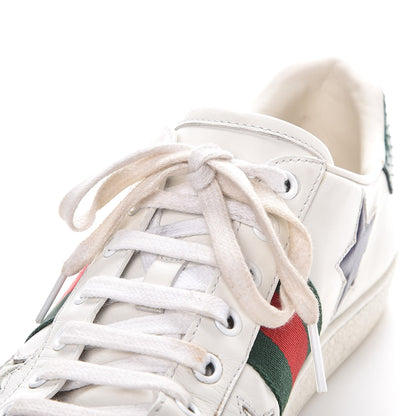 Gucci Calfskin Ayers Web Star Embroidered Womens Ace Sneakers 39 White Multi 11 of 14
