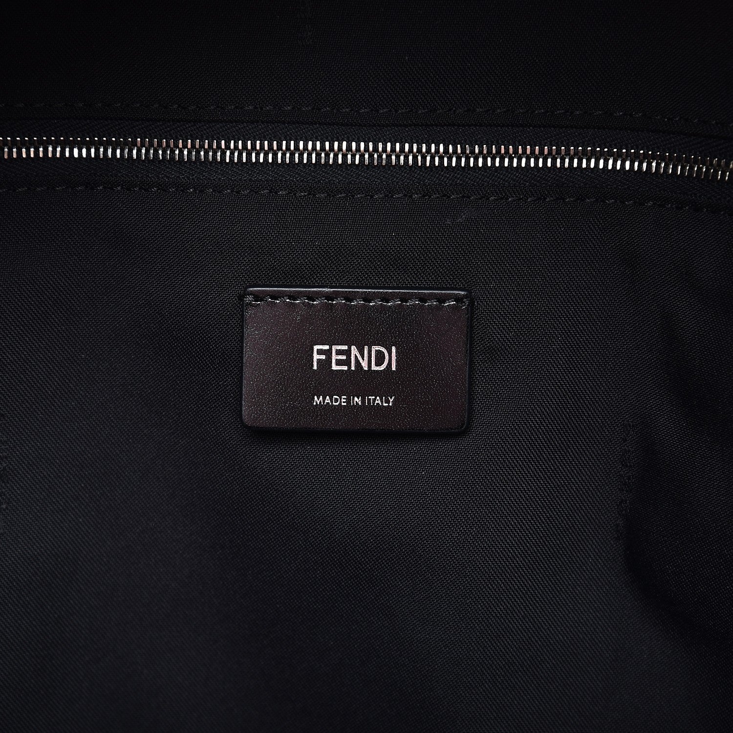 Fendi Nylon Calfskin Shearling Emoticon Backpack Black 6 of 8