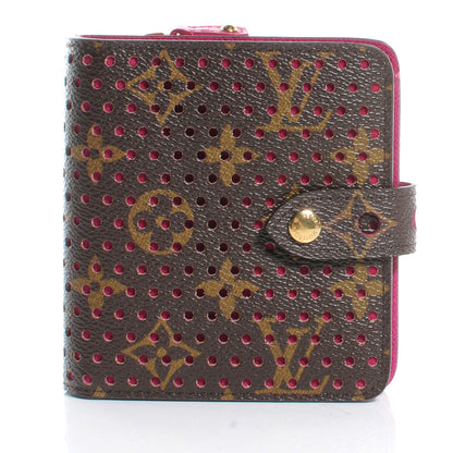 Louis Vuitton Monogram Perforated Compact Zipped Wallet Fuchsia 1 of 7