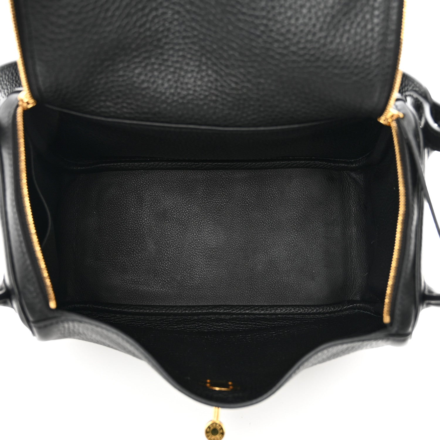 Hermes Taurillon Clemence Lindy 26 Black 6 of 11