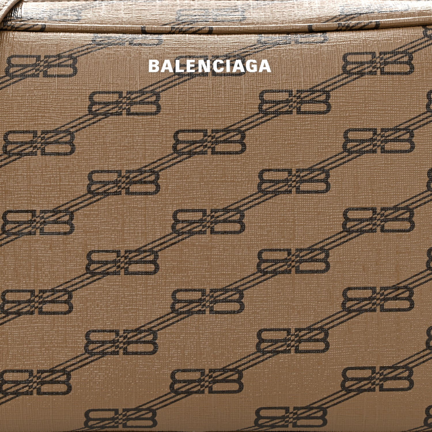 Balenciaga Coated Canvas BB Monogram Medium Signature Camera Bag Beige Brown 7 of 9