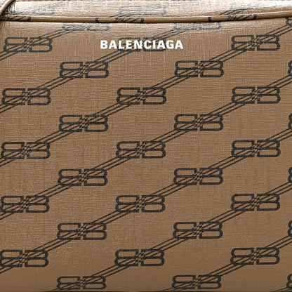 Balenciaga Coated Canvas BB Monogram Medium Signature Camera Bag Beige Brown 7 of 9