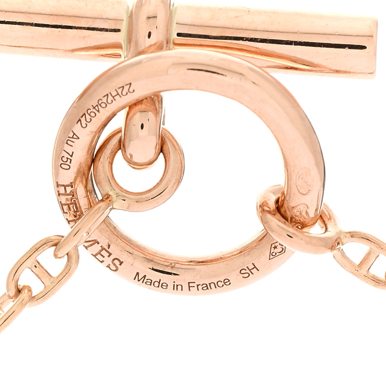 Hermes 18K Rose Gold Diamond PM New Farandole Pendant Necklace SH 4 of 5