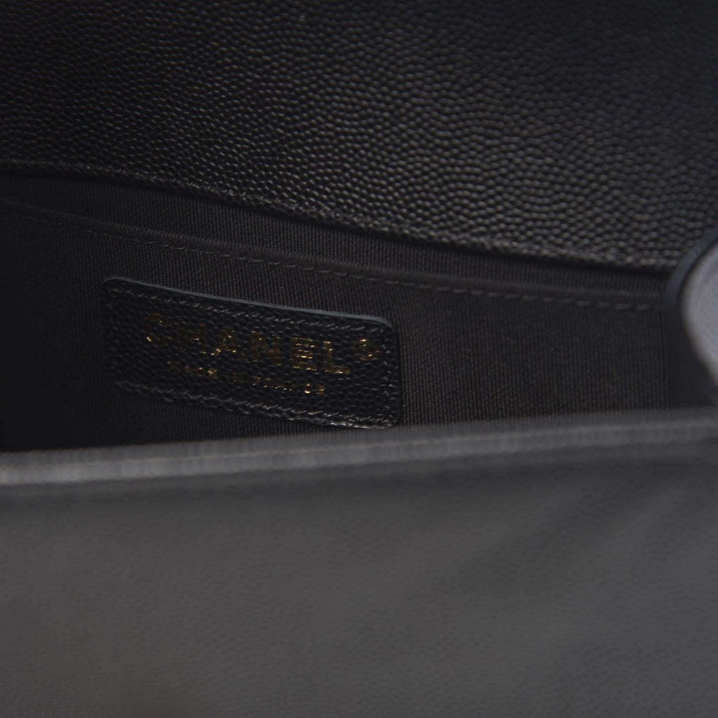 Caviar Quilted Small Boy Flap Black