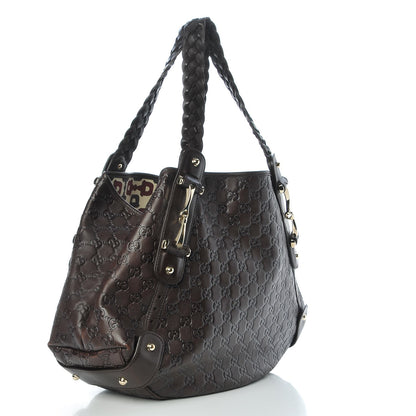 Gucci Guccissima Medium Pelham Shoulder Bag Dark Brown 3 of 10