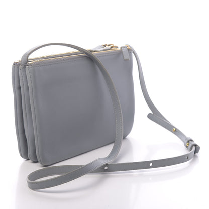 Celine Lambskin Small Trio Crossbody Bag Storm 3 of 13