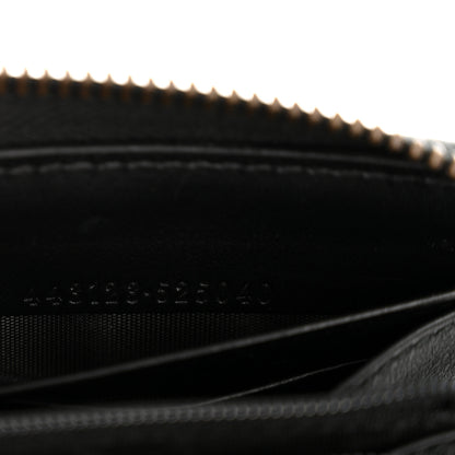Gucci Calfskin Matelasse GG Marmont Zip Around Organizer Wallet Black 7 of 11