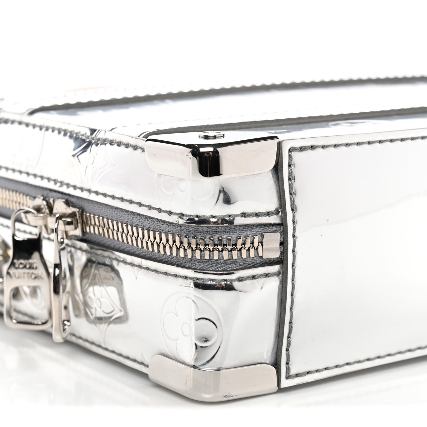 Monogram Mirror Handle Trunk Silver