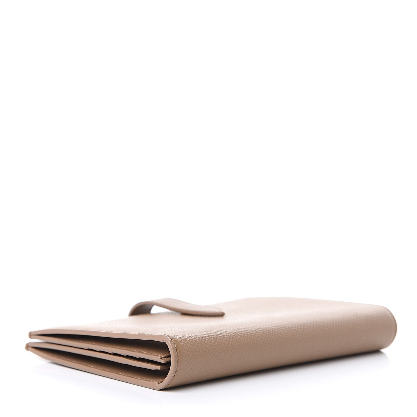 Grained Calfskin Large Multifunction Strap Wallet Light Camel