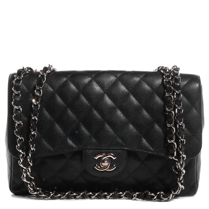 Chanel Caviar Jumbo Single Flap Black 1 of 8