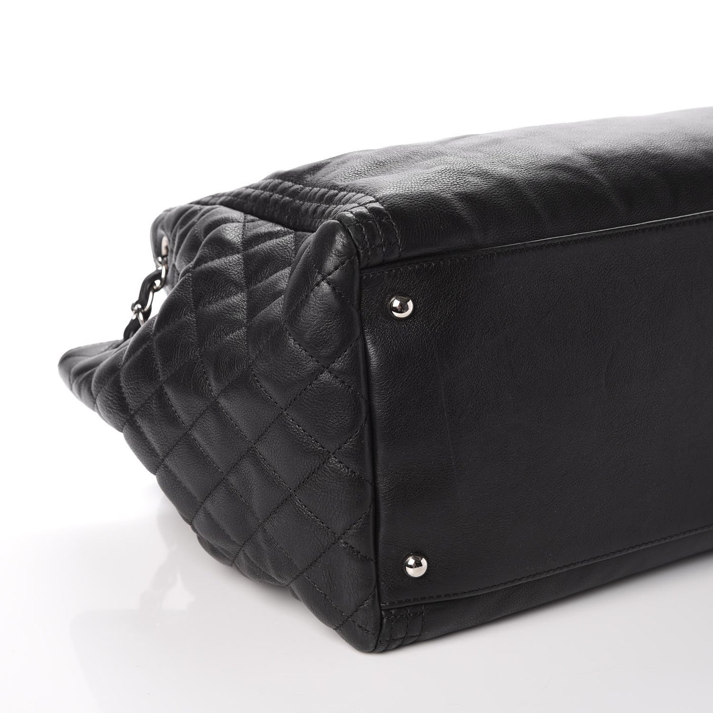Calfskin Coco Bengal Open Accordion Tote Black