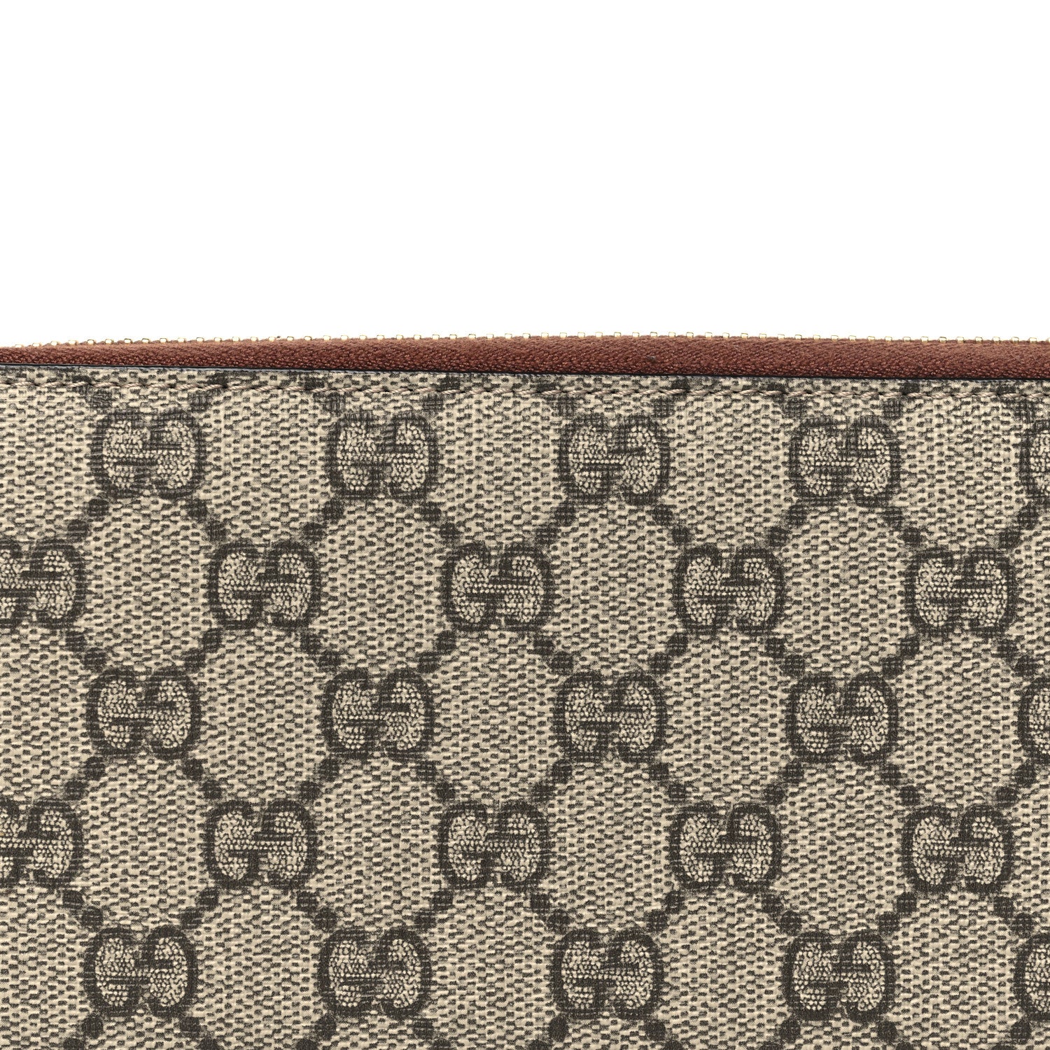 Gucci GG Supreme Monogram Cuoio Toscano Zip Around Wallet Beige Ebony Cuir 8 of 8