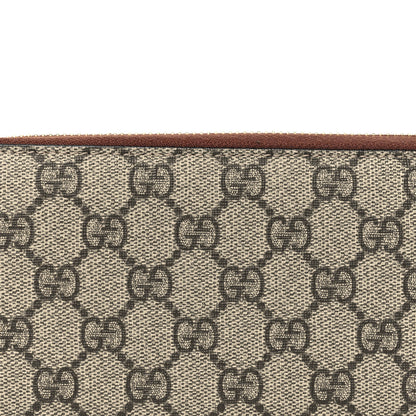 Gucci GG Supreme Monogram Cuoio Toscano Zip Around Wallet Beige Ebony Cuir 8 of 8