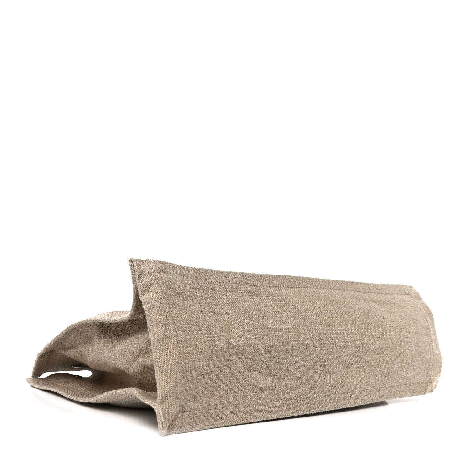 Saint Laurent Linen Calfskin Rive Gauche Tote Optic White 4 of 10