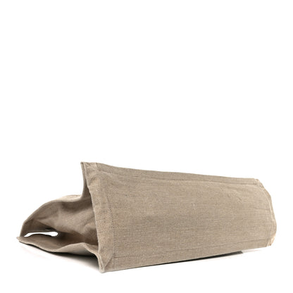 Saint Laurent Linen Calfskin Rive Gauche Tote Optic White 4 of 10