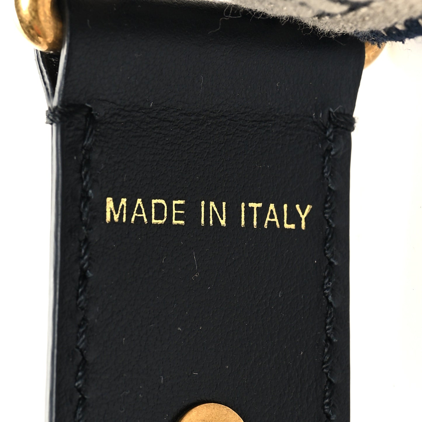 Canvas Embroidered Shoulder Strap Black