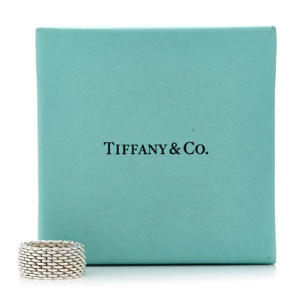 Tiffany Sterling Silver Somerset Mesh Ring 53 6.25 5 of 5