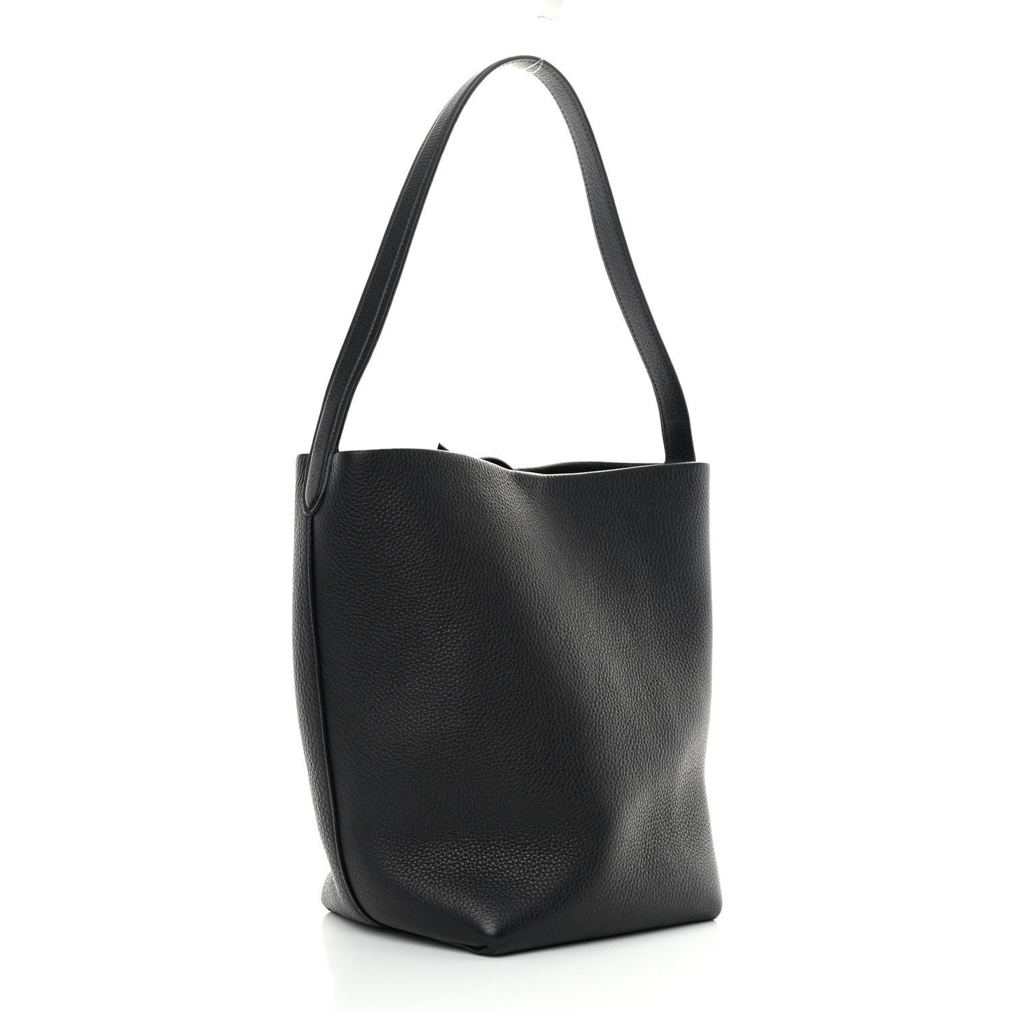 Grained Calfskin Medium N/S Park Tote Black