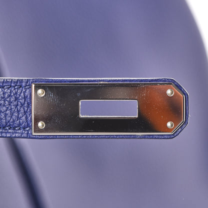 Hermes Togo Swift Officier Birkin 40 Bleu Encre Bordeaux 25 of 35