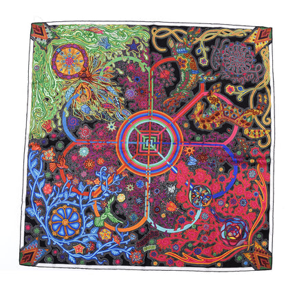 Hermes Silk L'Arbre Du Vent Scarf 90 1 of 5