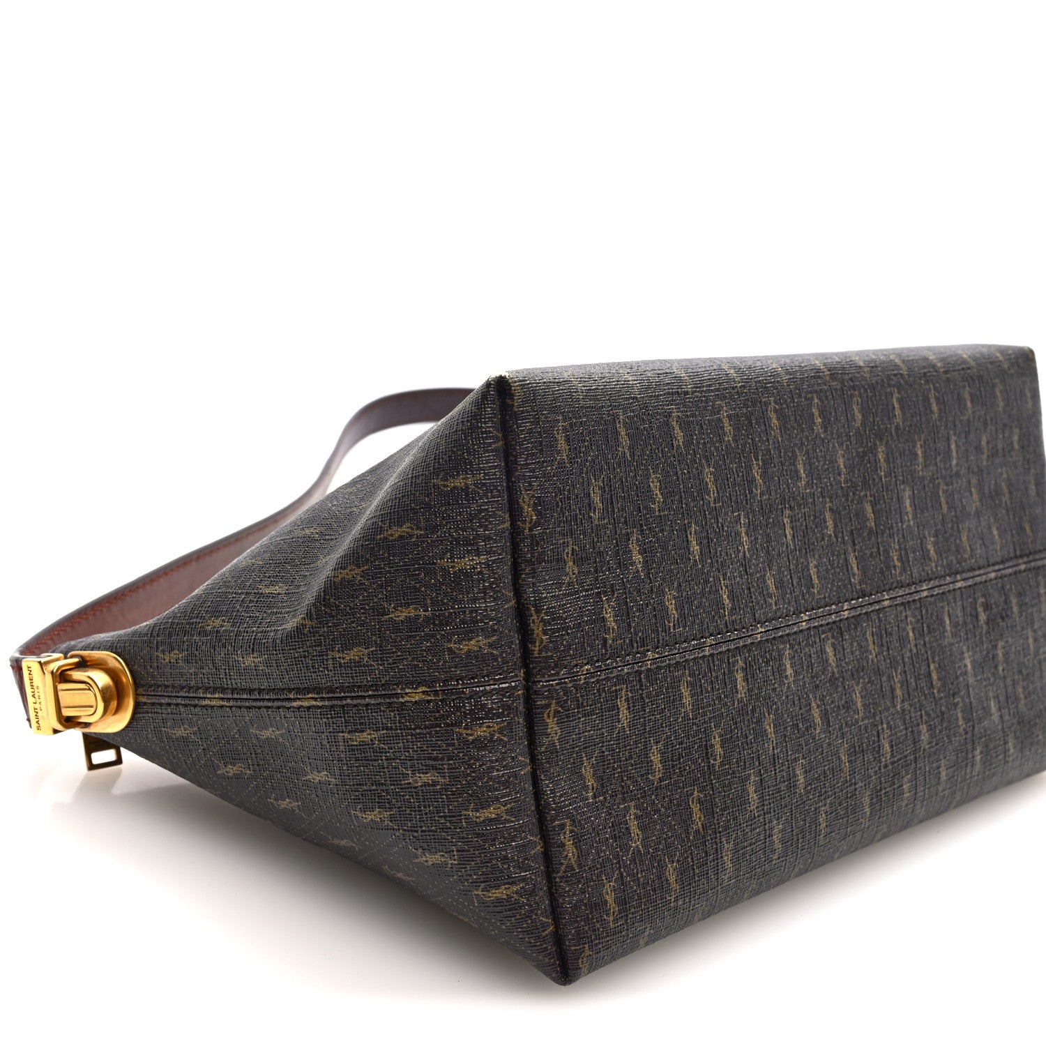 Saint Laurent Canvas Smooth Calfskin Le Monogramme Crossbody Bag Chestnut 8 of 9