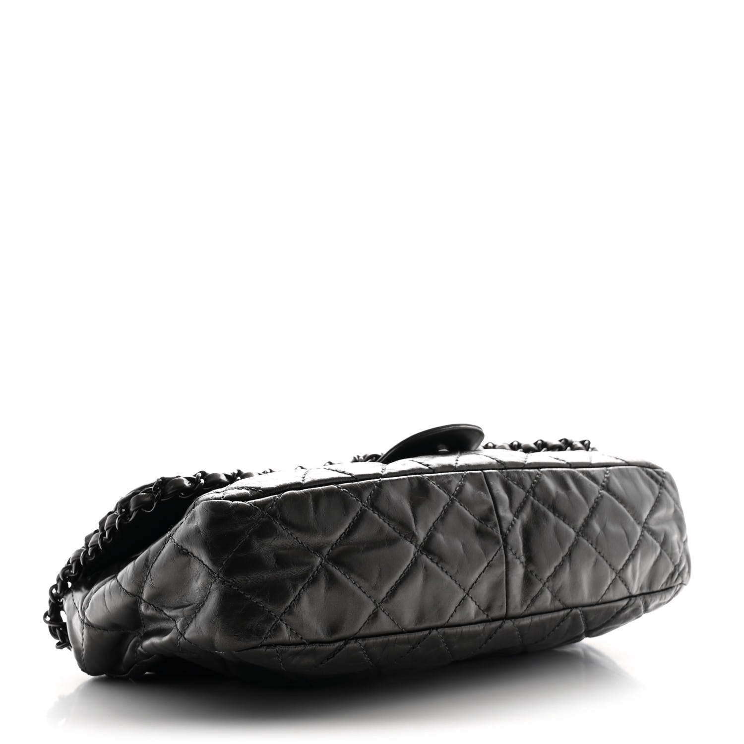 Chanel Metallic Calfskin Quilted Medium Chain Me Flap Grey 4 of 10