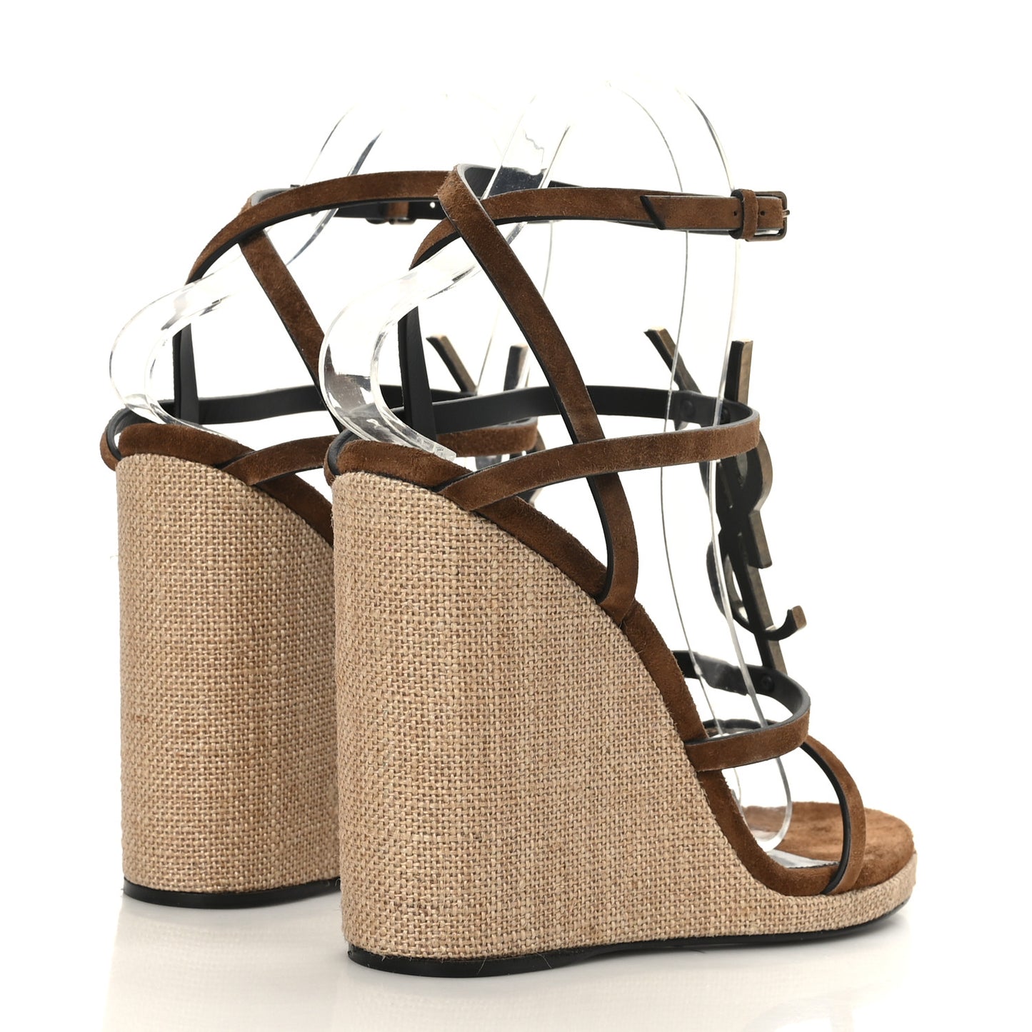 Suede Cassandra Espadrille Wedges 38 Brown