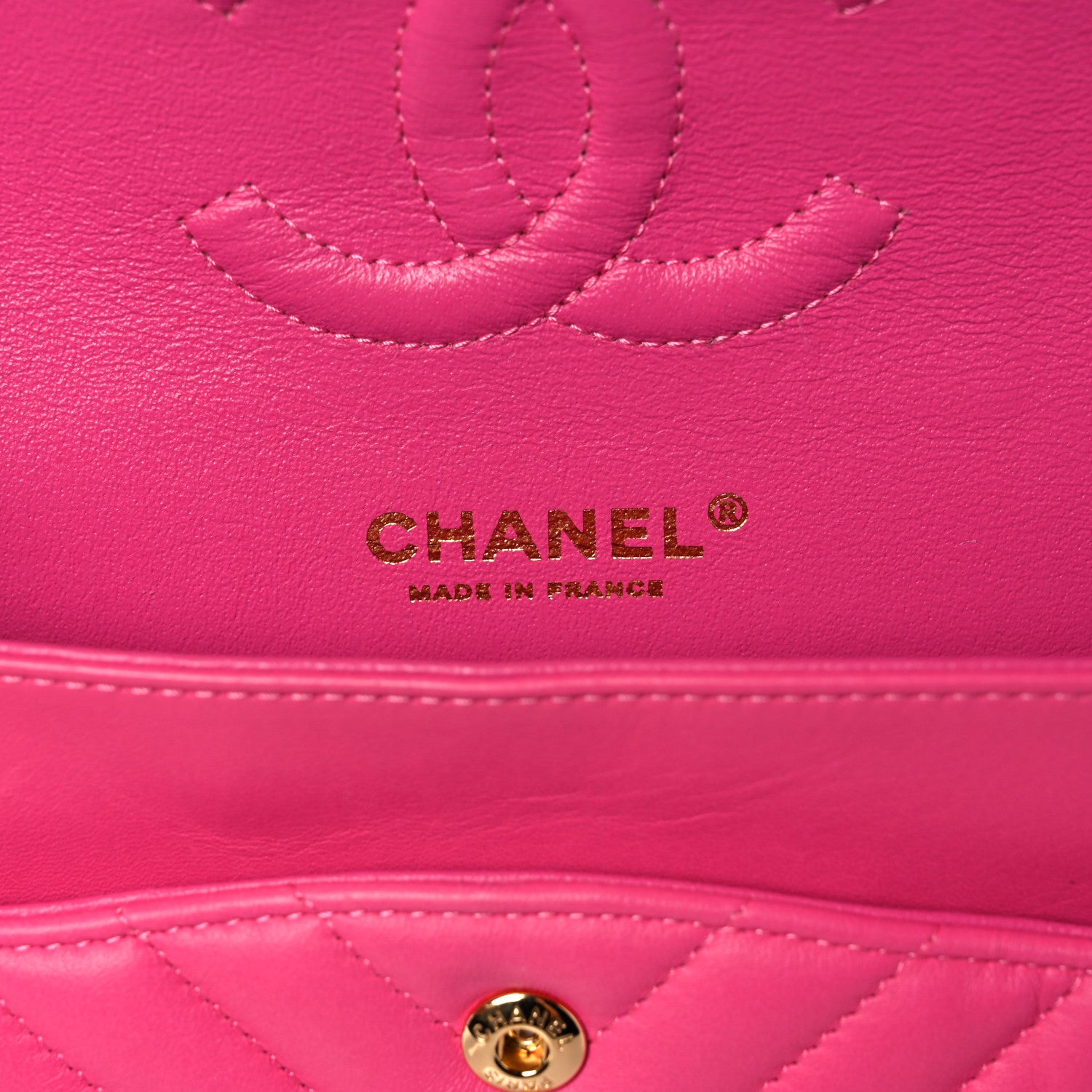 Chanel Lambskin Chevron Quilted Medium Double Flap Pink 6 of 18