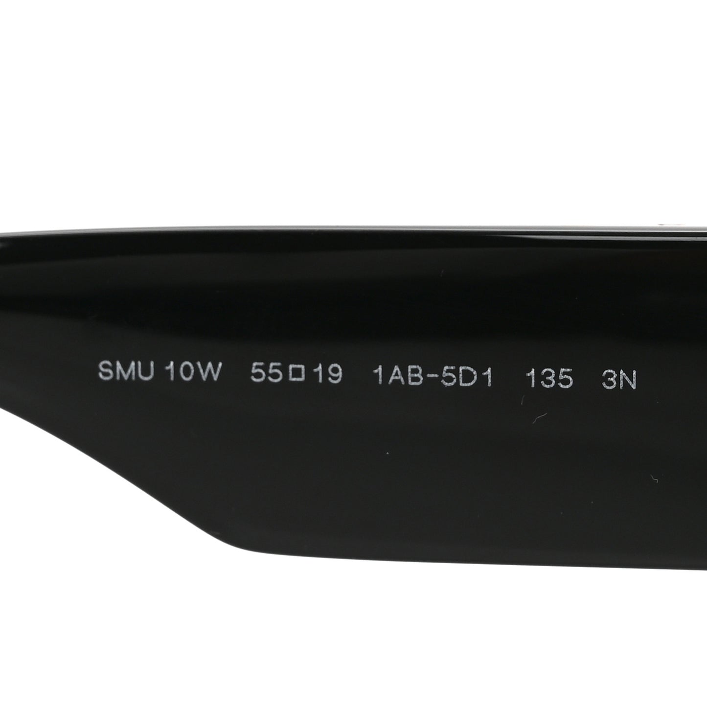 Acetate Rectangle Sunglasses SMU 10W Black