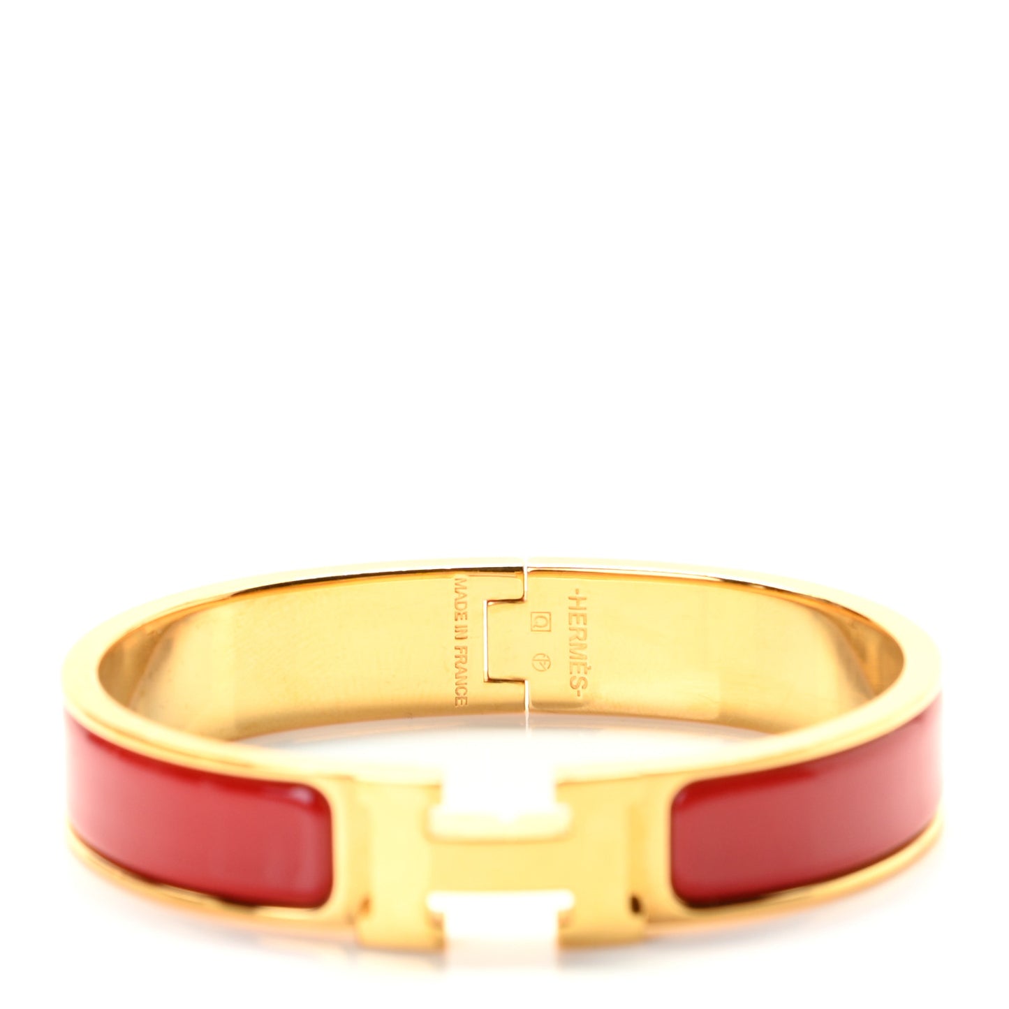 Enamel Narrow Clic Clac H Bracelet PM Rouge Vif