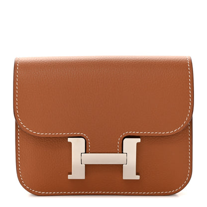 Hermes Evercolor Constance Slim Wallet Gold 1 of 9