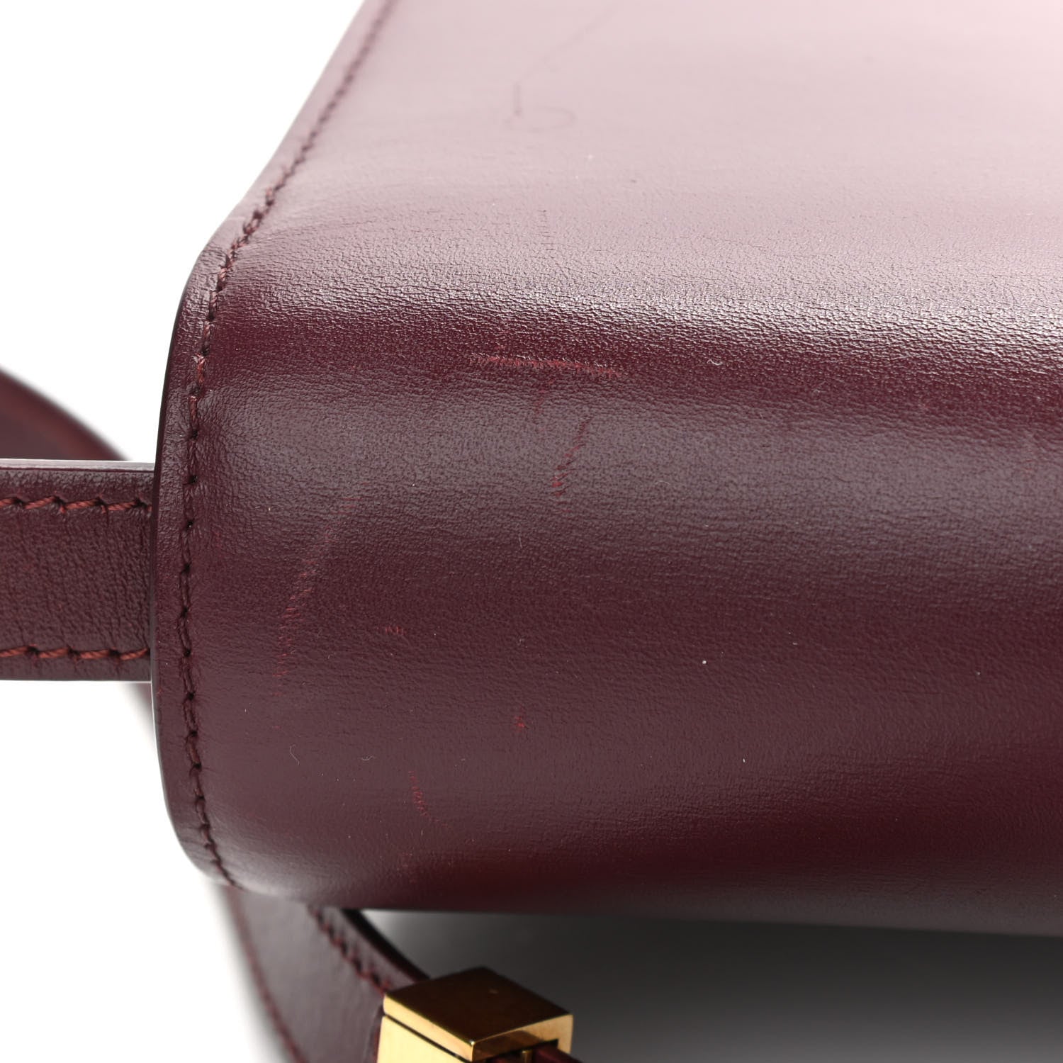 Celine Box Calfskin Medium Classic Box Flap Bag Burgundy 10 of 13