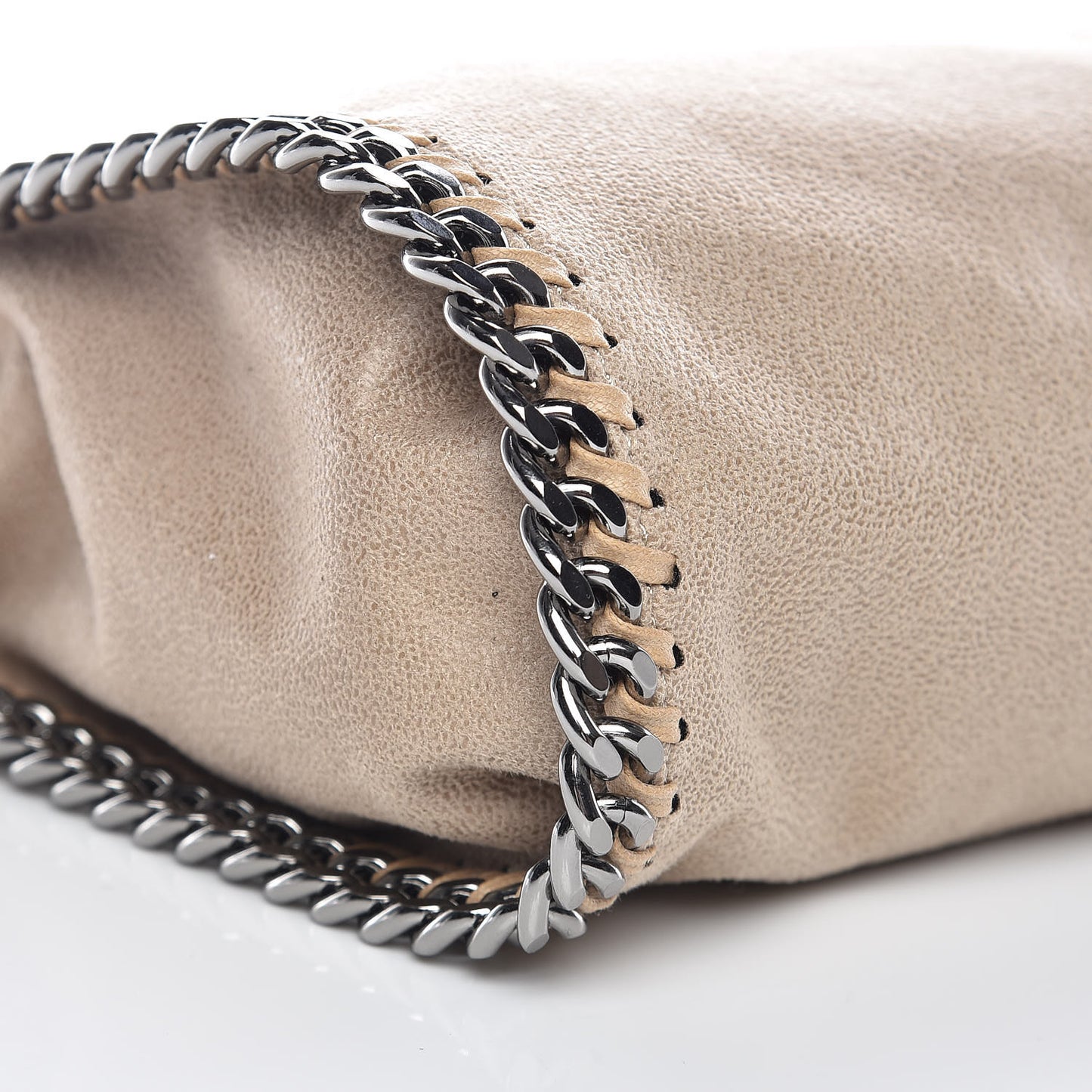 Shaggy Deer Mini Falabella Fold Over Tote Beige