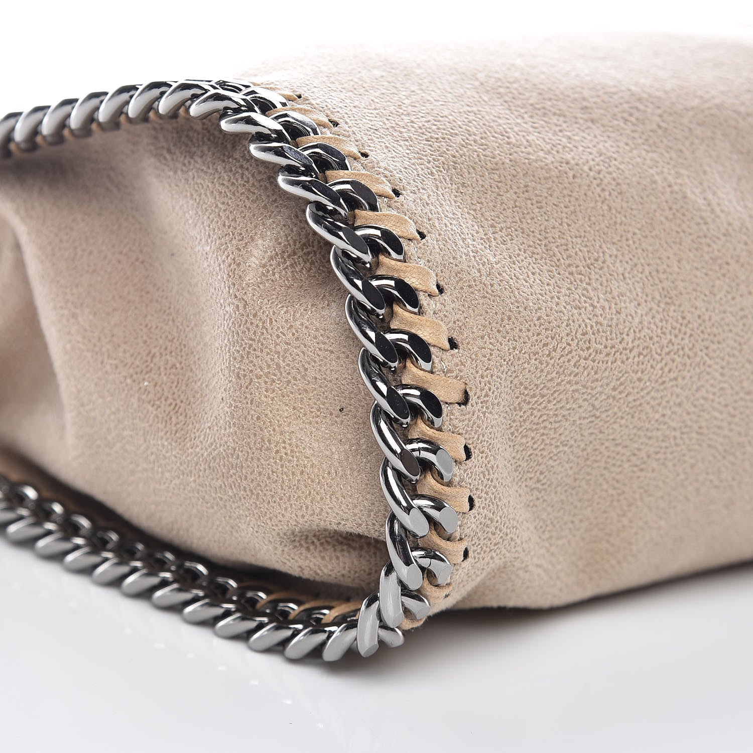 Stella McCartney Shaggy Deer Mini Falabella Fold Over Tote Beige 8 of 9