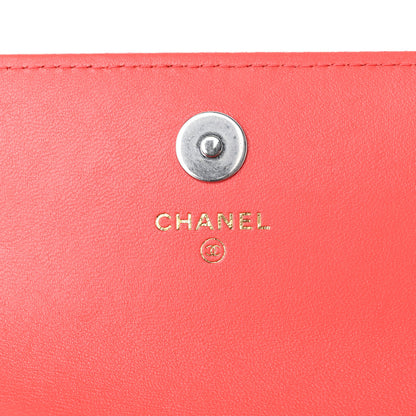Chanel Lambskin Quilted Chanel 19 Flap Phone Holder With Chain Coral 5 of 10