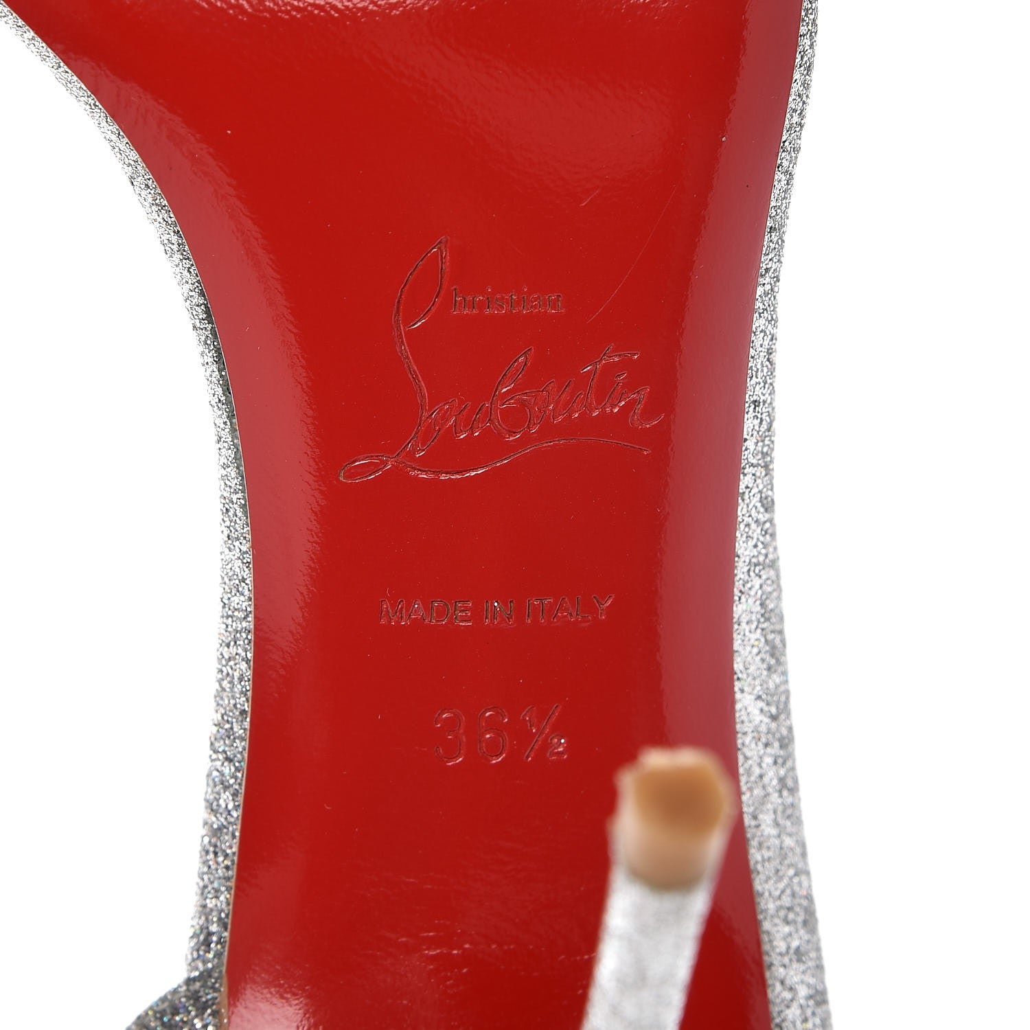 Christian Louboutin Mini Glitter Helmour 100 Pumps 36.5 Silver 12 of 14