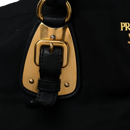 Prada Tessuto Nylon Soft Calfskin Shopping Satchel Black 17 of 23