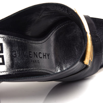 Givenchy Grained Goatskin 4G Logo Mules 38 Black 8 of 11