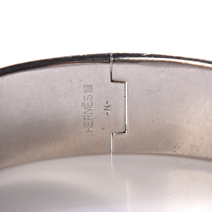 Hermes Enamel Wide Clic Clac H Bracelet PM White 5 of 5