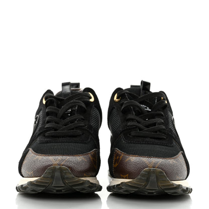 Louis Vuitton Suede Monogram Run Away Sneakers 37 Black 2 of 8