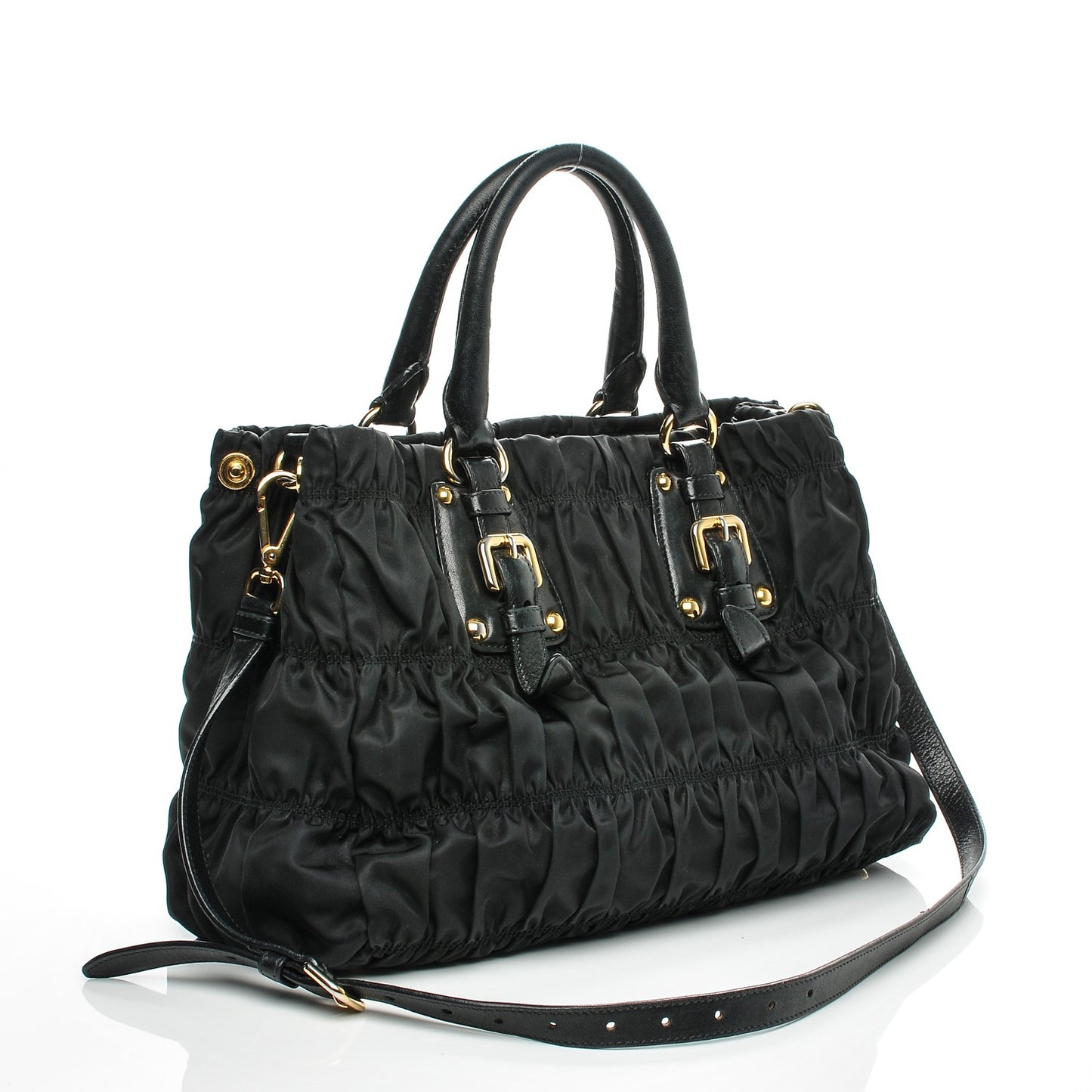 Tessuto Nylon Gaufre Tote Nero Black