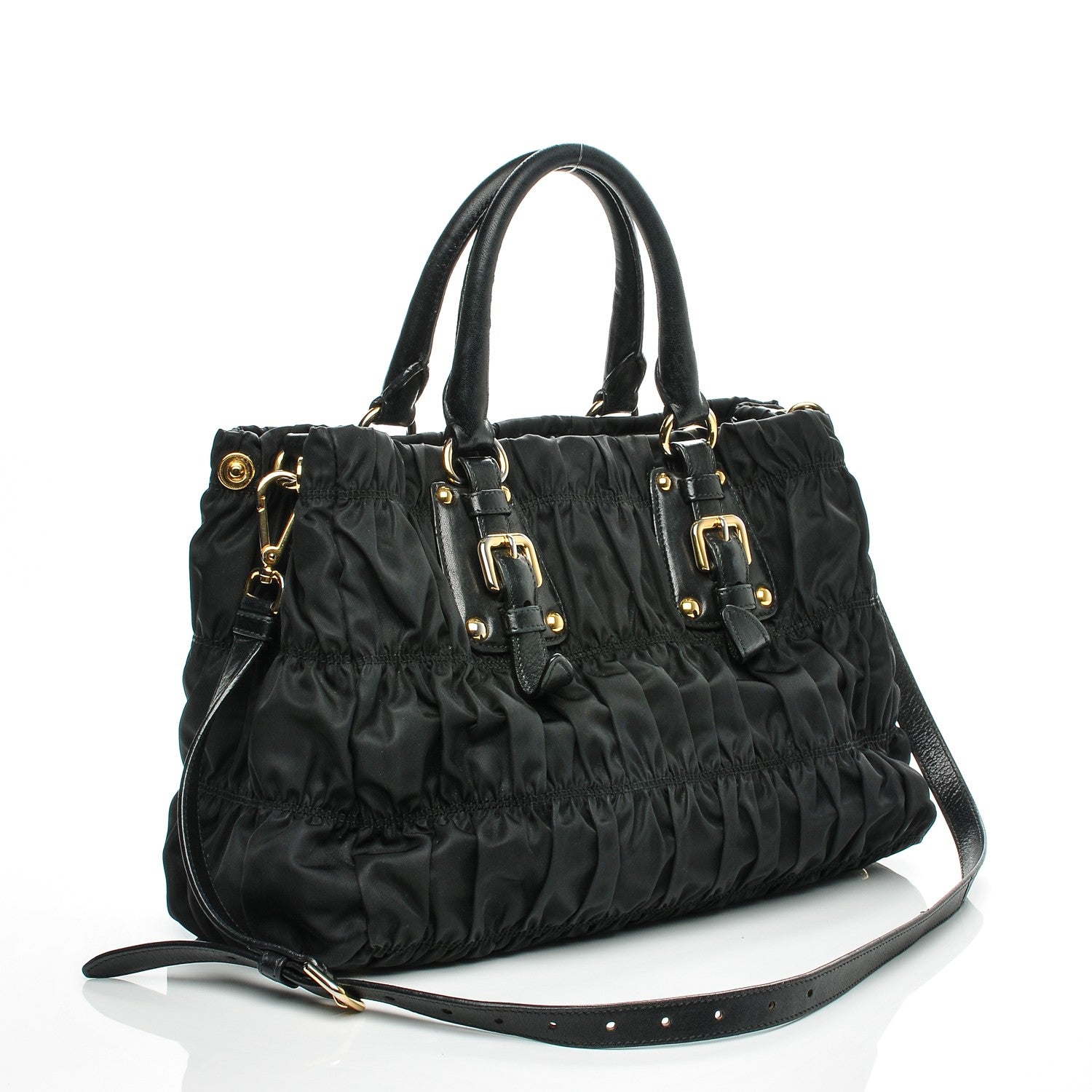 Prada Tessuto Nylon Gaufre Tote Nero Black 3 of 11