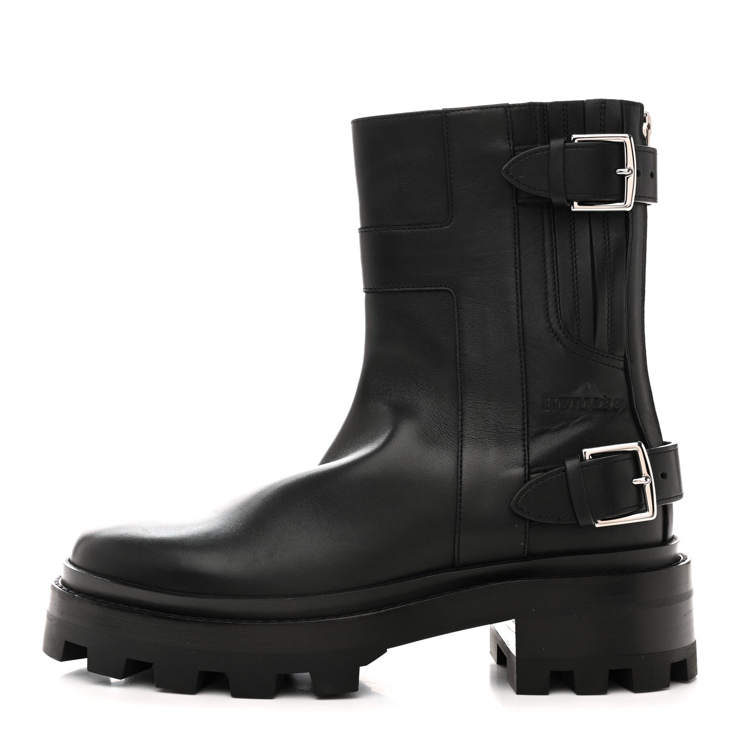 Hermes Calfskin Jaime Ankle Boots 39 Black 1 of 11